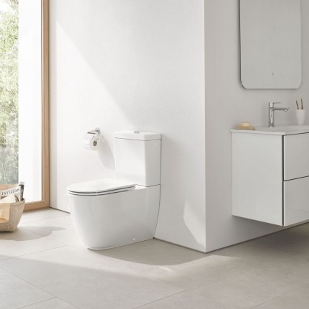 Унитаз напольный GROHE Essence Ceramic, для комбинации с бачком наружного монтажа, альпин-белый (3957200H)