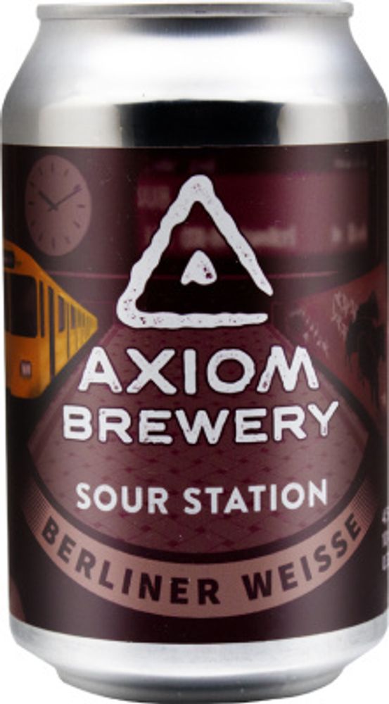 Пиво Аксиом Саур Стэйшн Распберри / Axiom Sour Station Raspberry 0.33 - банка
