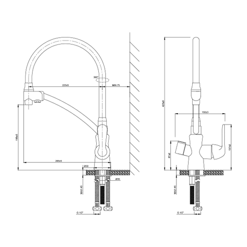 Смеситель для кухни Lemark Comfort BLACK LM3070C