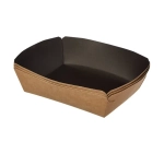 Контейнер бумажный Crystal Box Black 800 мл с купольной крышкой 207х130х70 мм черный/крафт