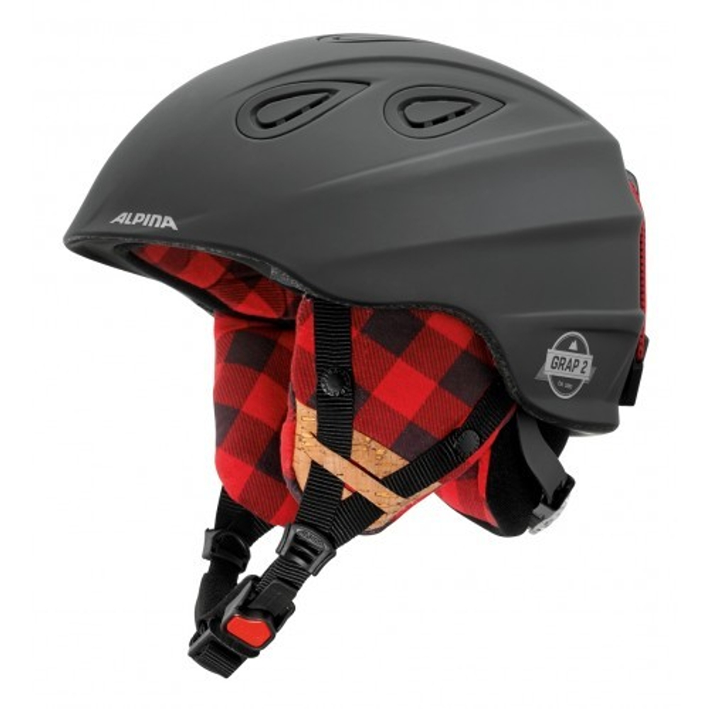 ALPINA шлем горнолыжный A9094_31 GRAP 2.0 LE  black-lumberjack matt