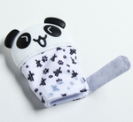 4328487 Прорезыватель рукавичка «Панда», на липучке