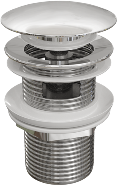 Донный клапан для раковины EWRIKA MO-08cr с переливом, хром