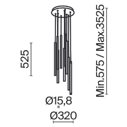 Подвесной светильник Maytoni MOD236PL-L54B3K