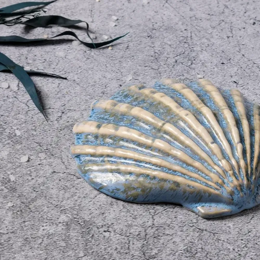 Блюдо для подачи 13*12,5 см h3 см Shell Northern Blue Frutti di Mare P.L. [1]