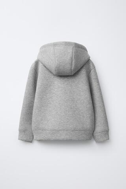 ZARA ТОЛСТОВКА БАЗОВАЯ ИЗ НЕОПРЕНА, СЕРЫЙ МЕЛАНЖ