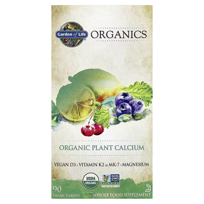 Органический кальций, Garden of Life Organic Plant Calcium, 90 веганских таблеток 2