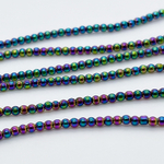 Бусины Гематит (имитация), цвет микс, размер 2,2 мм, цена за нить 180 шт (около 39 см)