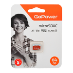Карта памяти microSD GoPower 64GB Class10 UHS-I б/а