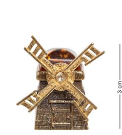 AM- 631 Наперсток «Мельница» (латунь, янтарь)