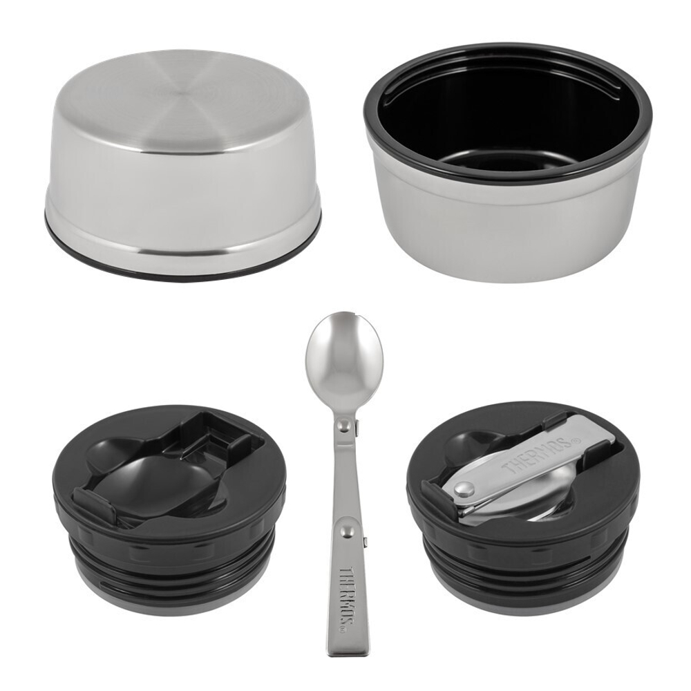 Термос для еды THERMOS KING SK-3000 0.47L, складная ложка, синий