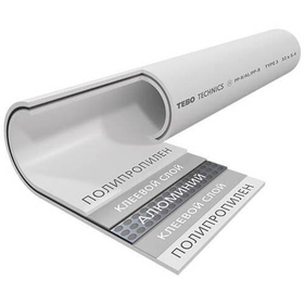 Труба полипропиленовая для отопления и водоснабжения TEBO R--MP SDR6 - 25 мм (армированная в центре)