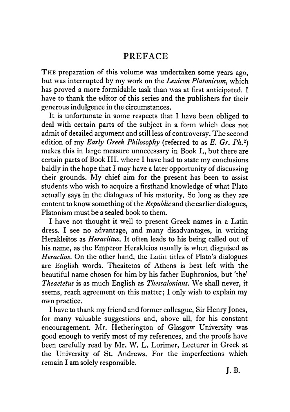 Greek philosophy, Thales to Plato | John Burnet