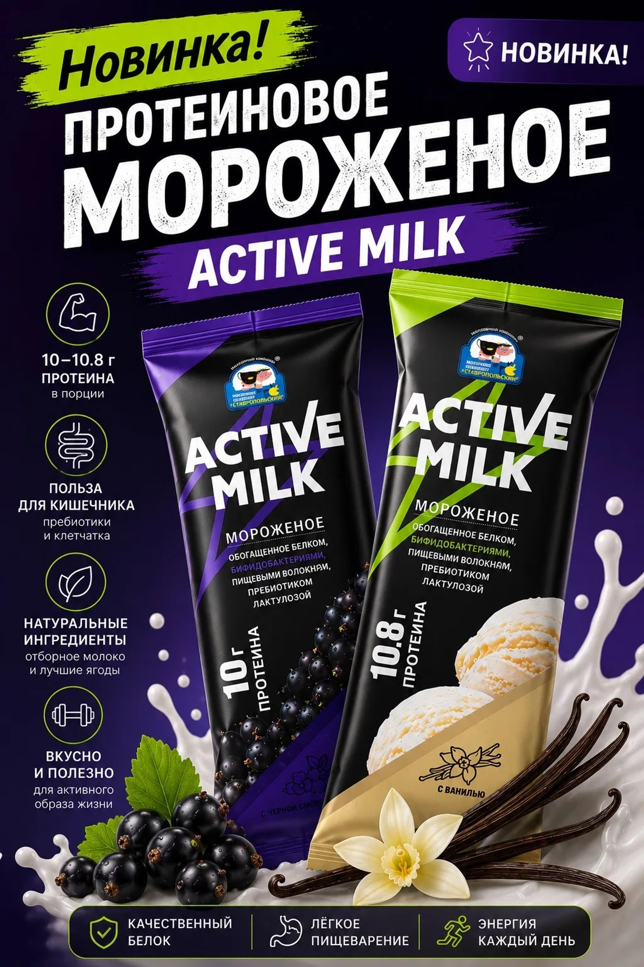 Протеиновое мороженое нового поколения от МКС!