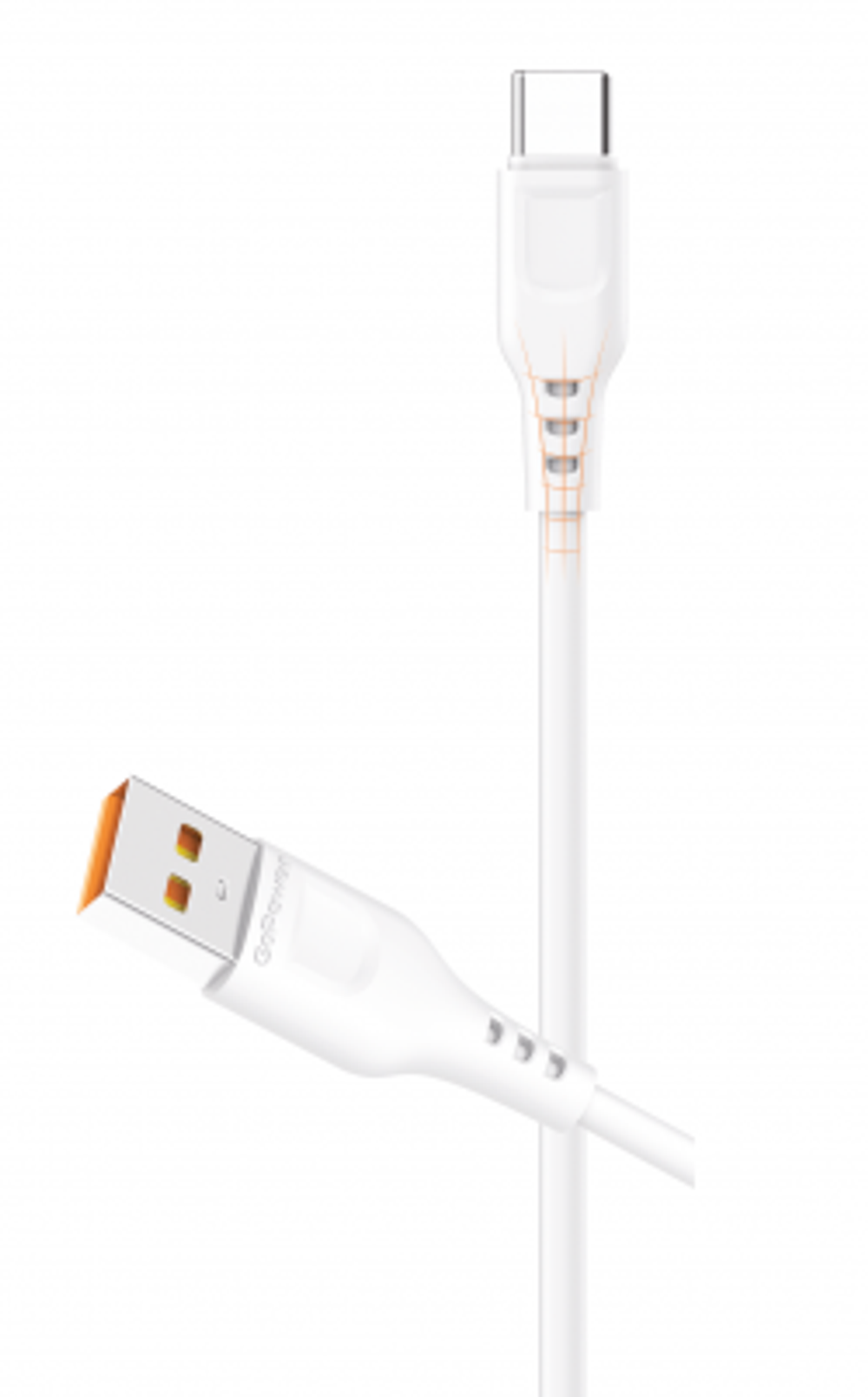 Кабель GoPower GP01T-2M USB (m)-Type-C (m) 2.0м 2.1A белый