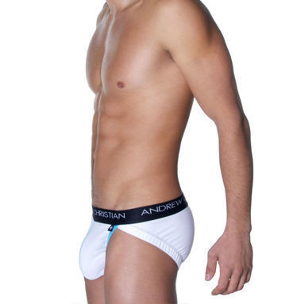 Мужские трусы брифы Andrew Christian Flashlift Brief Pro White   AC42