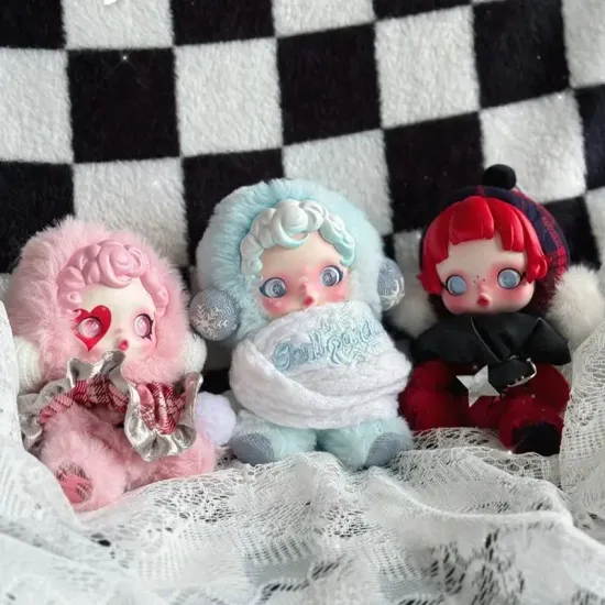 Мягкая игрушка брелок кукла Skullpanda Winter Symphony 15см