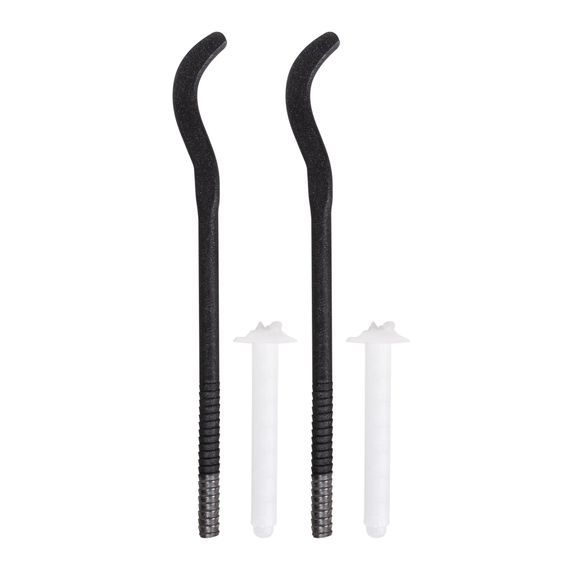 Комплект плоских кронштейнов с дюбелями 7,2х170мм, черные — (1)