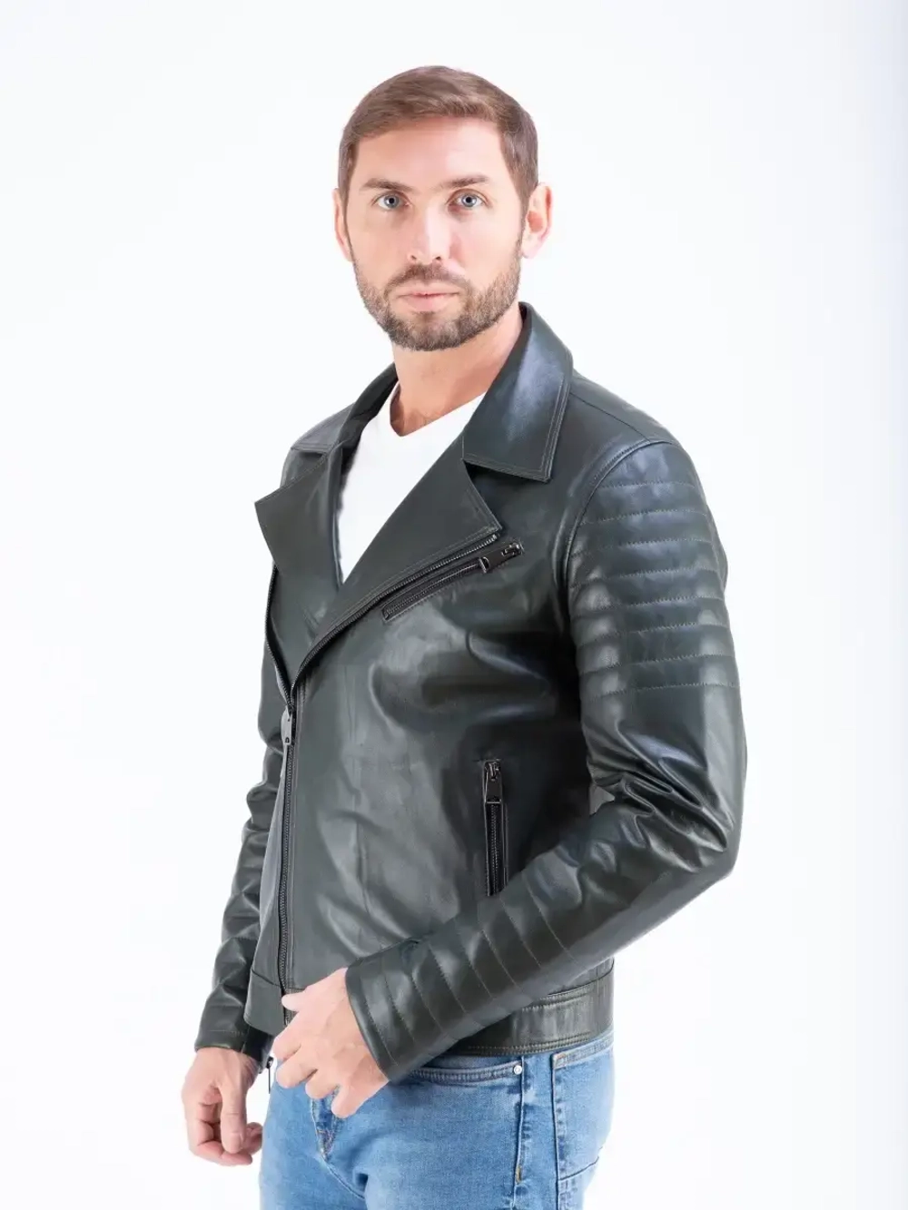 Косуха мужская  кожаная,  куртка мужская