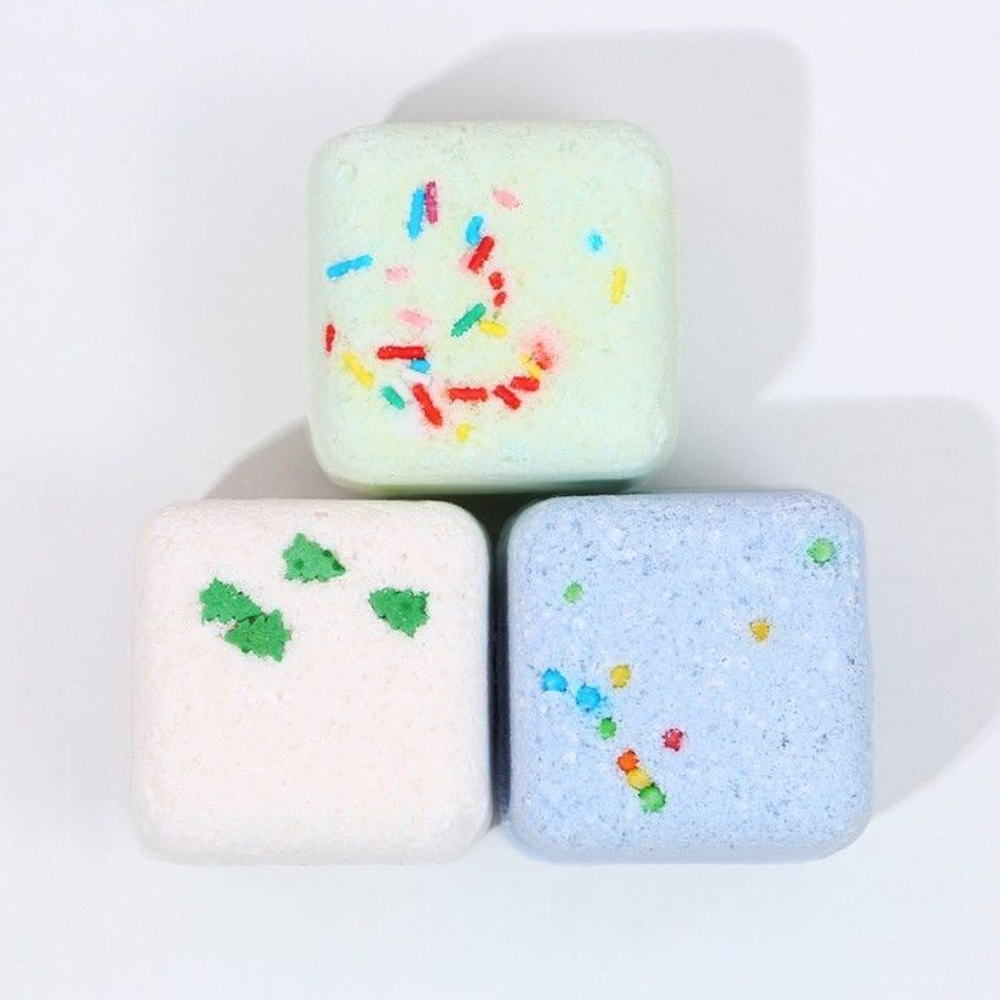 Набор из 3 бурлящих кубиков для ванны «Яркого года!»