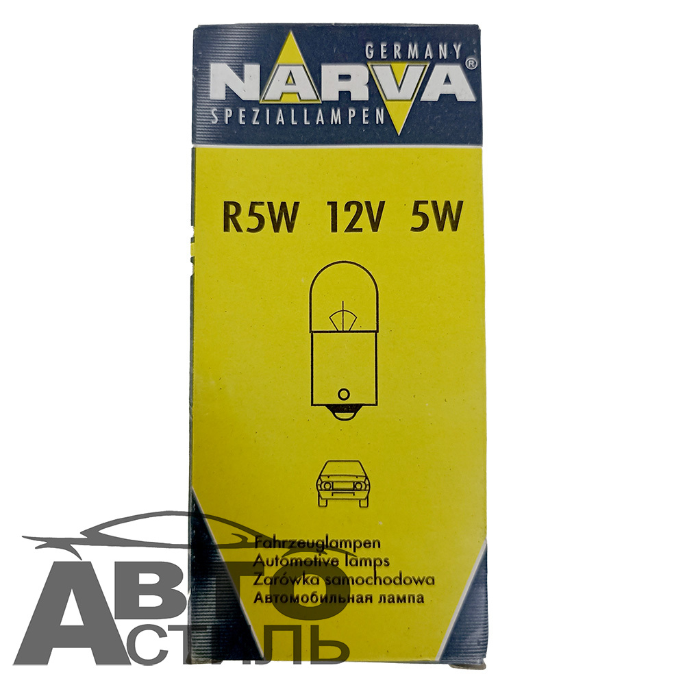 Автолампа  Р 12- 5 (R5W) габарит (BA15s) Narva #17171