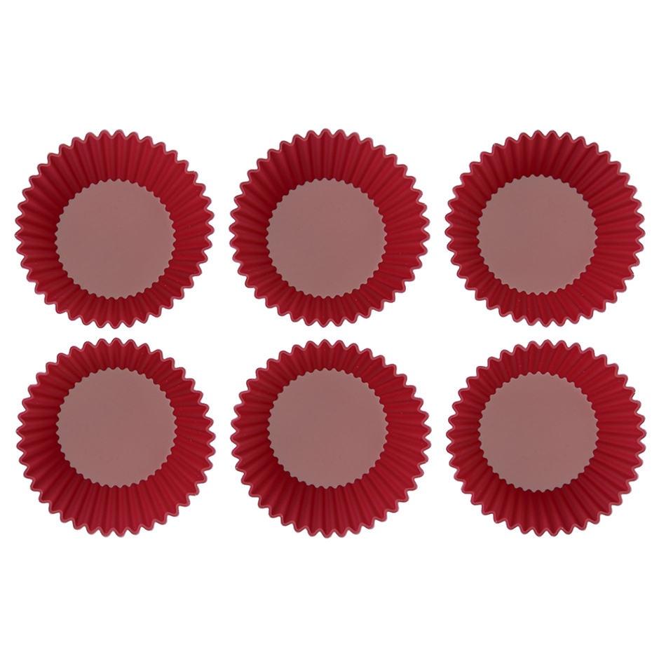 Набор силиконовых форм для приготовления кексов cupcake, 83 мл, 6 шт.