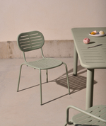 Уличный стул Brai из оцинкованной стали бирюзового цвета