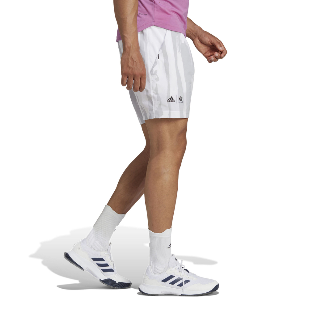 Мужские теннисные шорты adidas New York Printed Shorts Men - White, Lightgrey