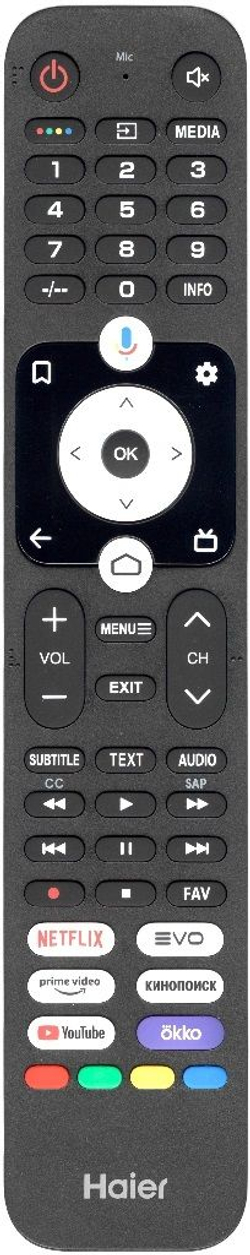 Пульт оригинальный Haier HTR-U32R okko, кинопоиск с голосовым набором SMART TV