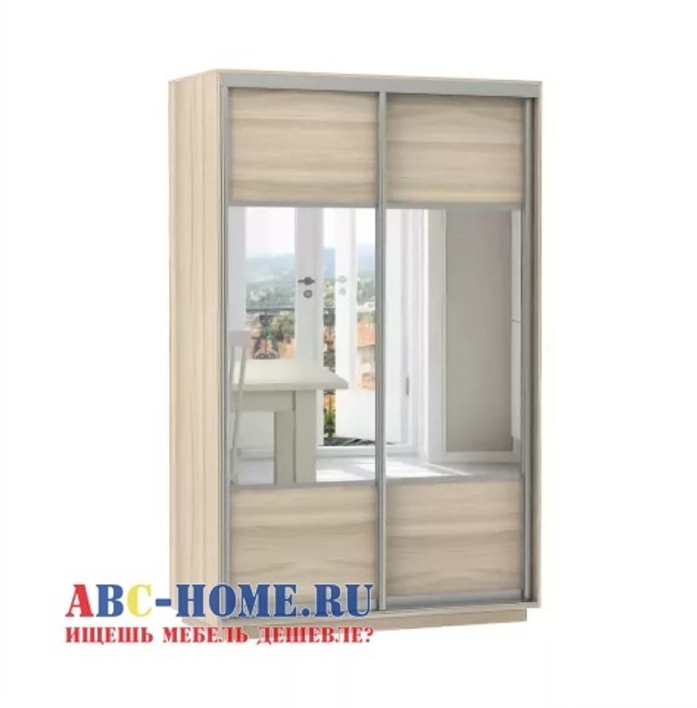 Шкаф-купе "Экспресс Комби Дуо" (ясень шимо светлый) 2400х1400, МК Е1, г. Белореченск