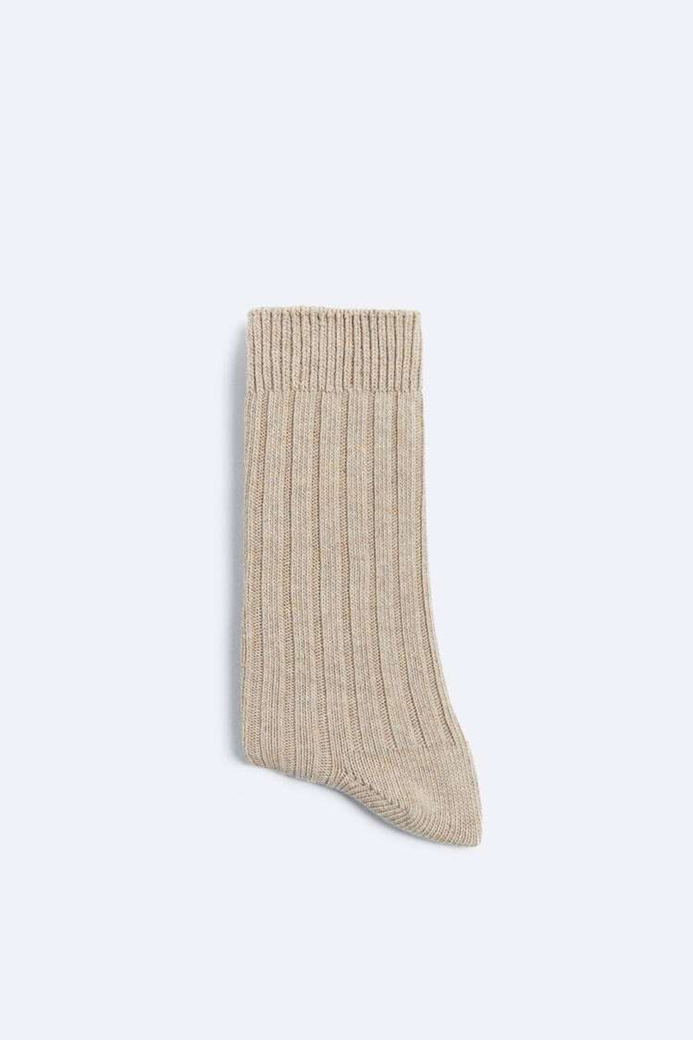 ZARA НОСКИ В РУБЧИК, БЕЖЕВЫЙ