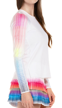 Женская теннисная футболка (dł. Рукава) Lucky in Love Luv Core Shock Wave Long Sleeve - разноцветный