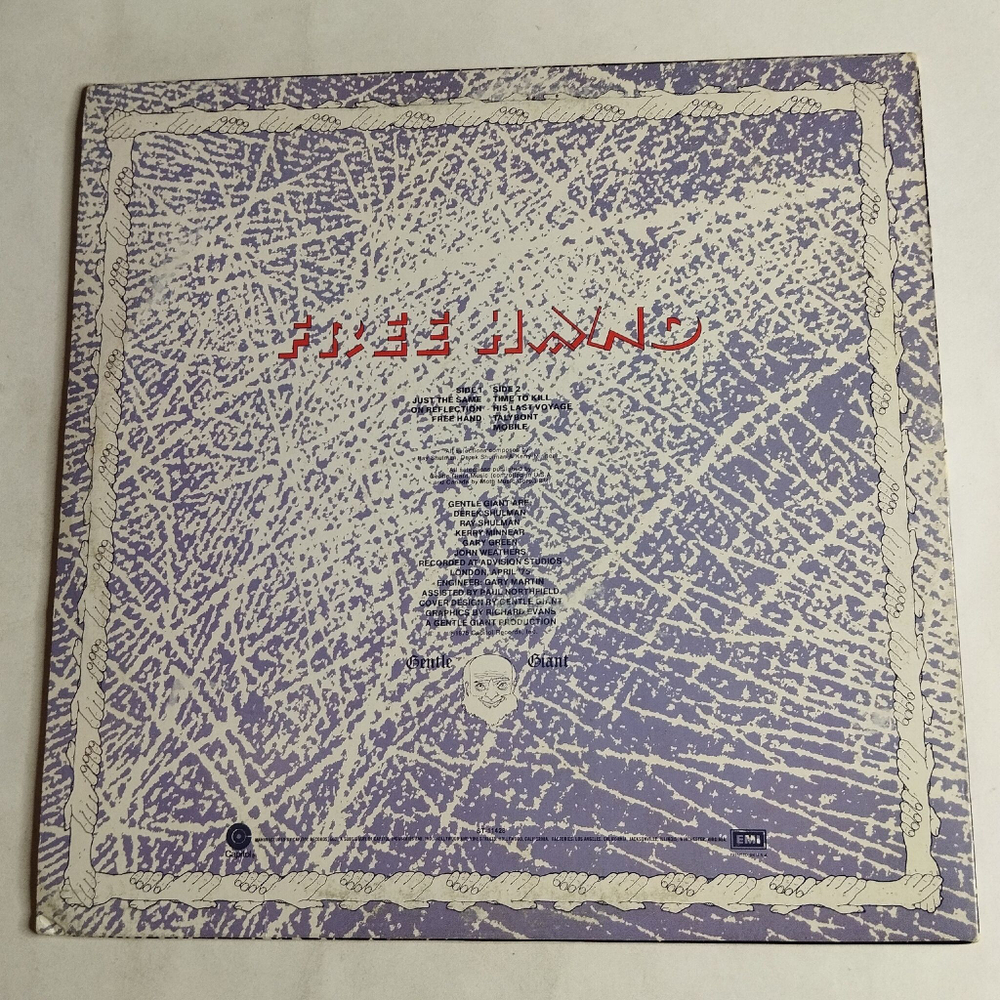 Винтажная виниловая пластинка LP Gentle Giant Free Hand (USA 1975)