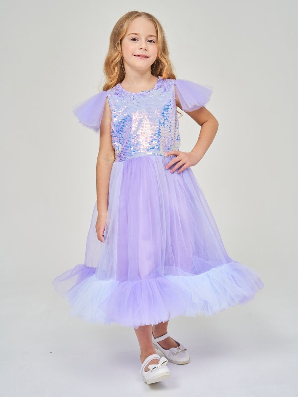 Пышное платье с пайетками на новый год