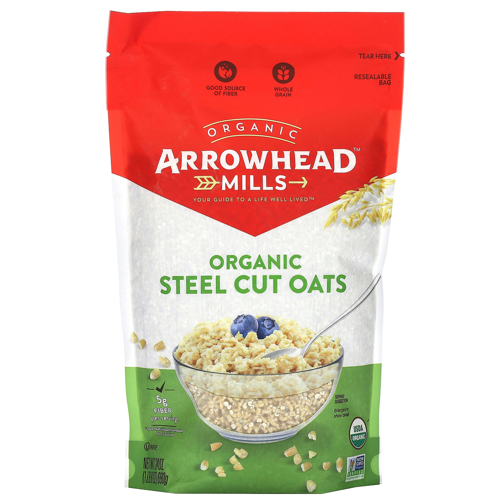 Arrowhead Mills, органический цельнозерновой овес, 680 г (1 фунт, 8 унций)