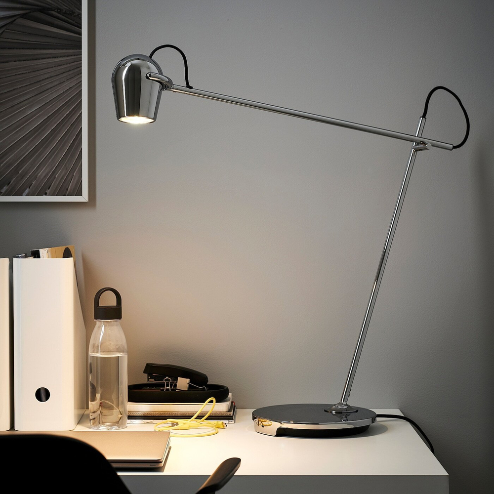 IKEA MODERMOLN  (ИКЕА МОДЕРМОЛН)  -  Настольная лампа, хром