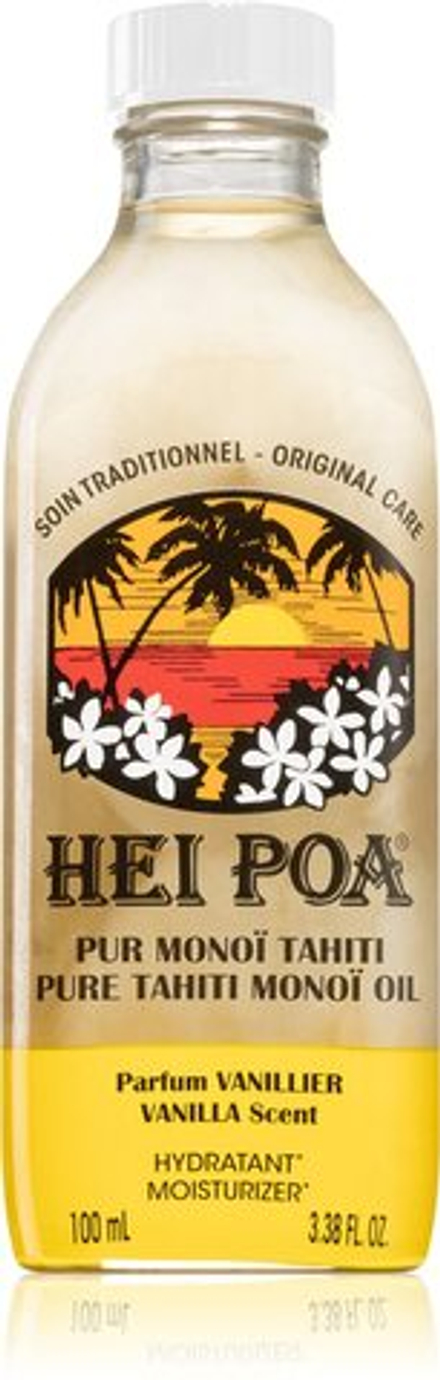 Hei Poa Pure Tahiti Monoï Oil Vanilla - многофункциональное масло для тела и волос /   100  ml  / GTIN 3394021000536