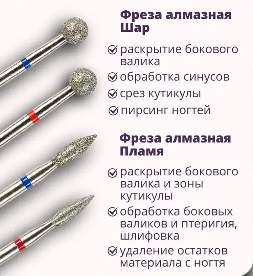 Набор фрез для маникюра и педикюра 28 шт.