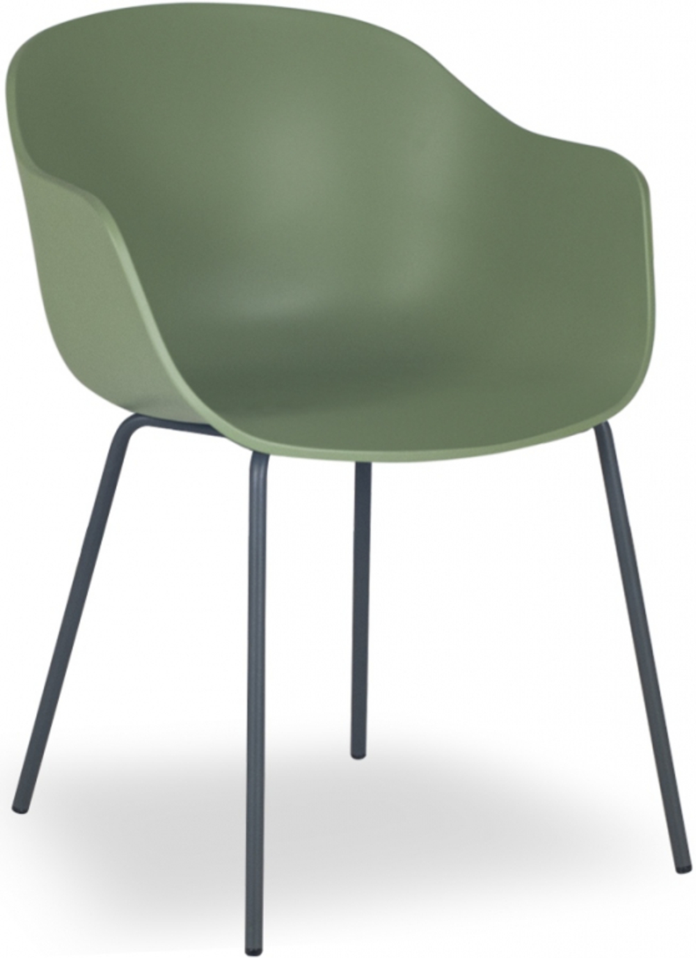 Кресло пластиковое Papatya Globe-K ML, зеленый