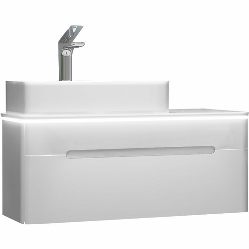 Тумба с раковиной Jorno Shine 90 см Shi.01.90/P/W белая