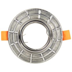 ST7A CH/SS Светильник ЭРА штампованный поворотный MR16,12V/220V, 50W сатин серебро/хром | Штампованные встраиваемые светильники