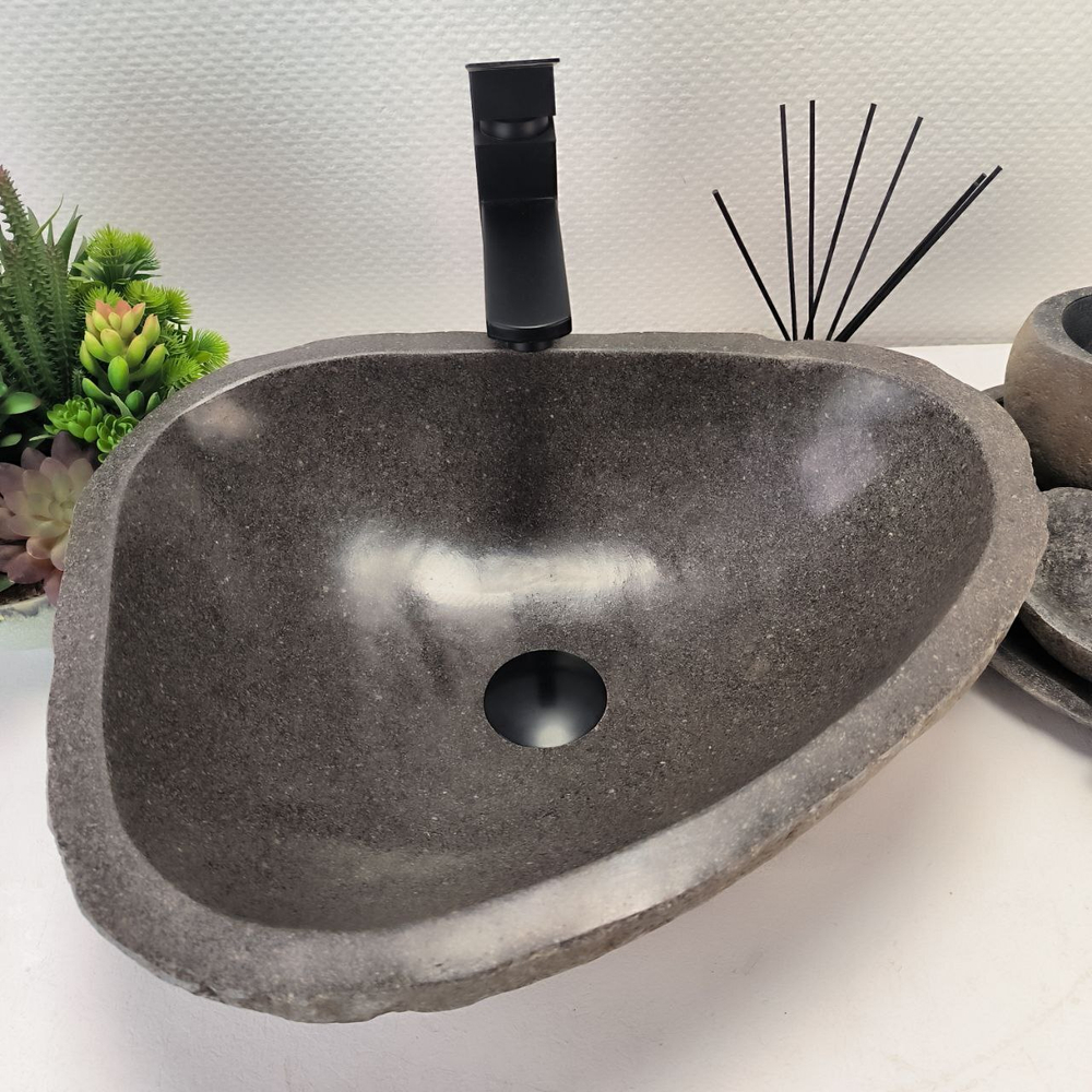 Раковина из речного камня RS-62822 (48*38*16) 56