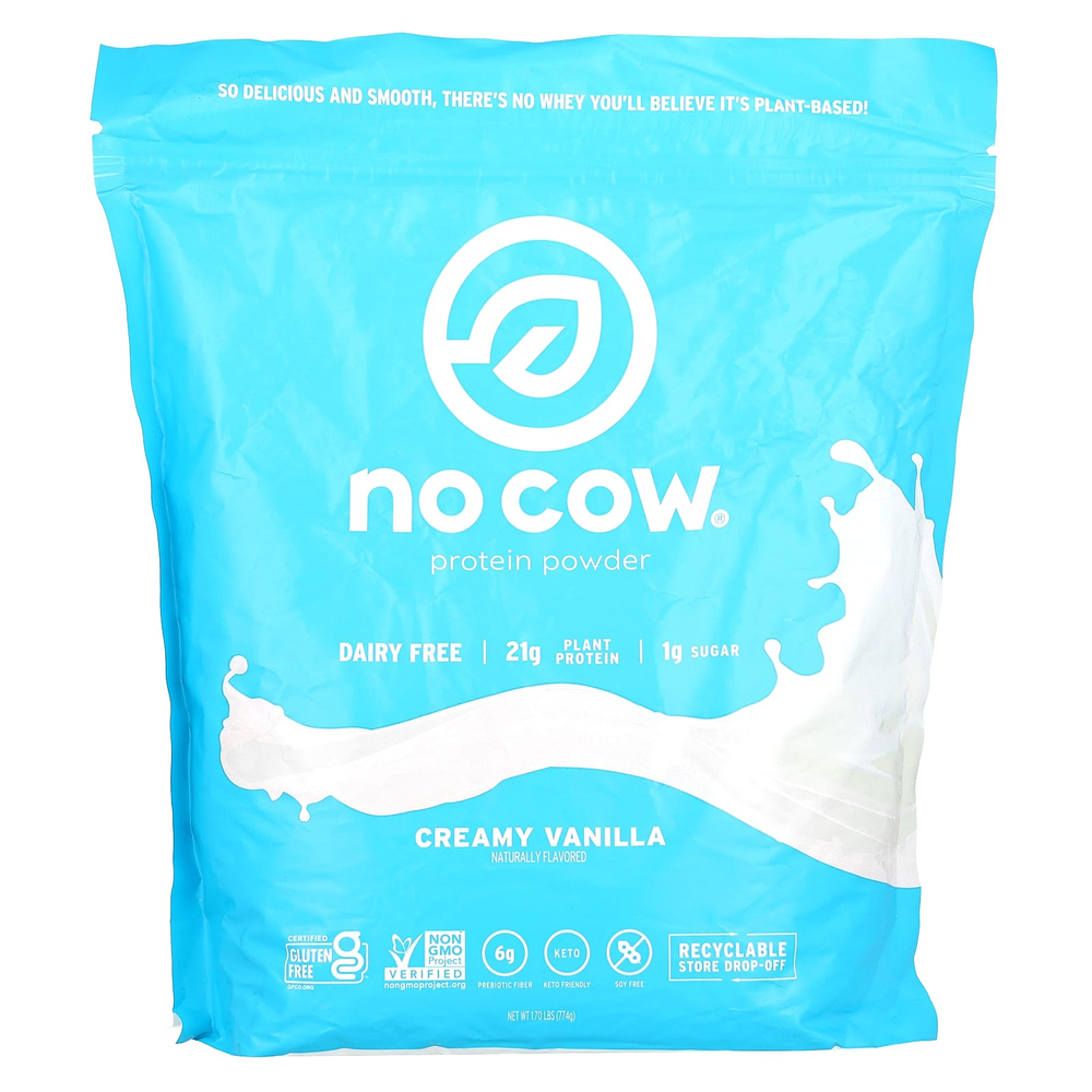 No Cow, протеиновый порошок, со вкусом ванили, 774 г (1,7 фунта)