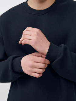 Свитшот с начесом (черный)