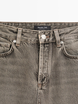 Massimo Dutti Джинсы со средней посадкой и широкими штанинами, серый