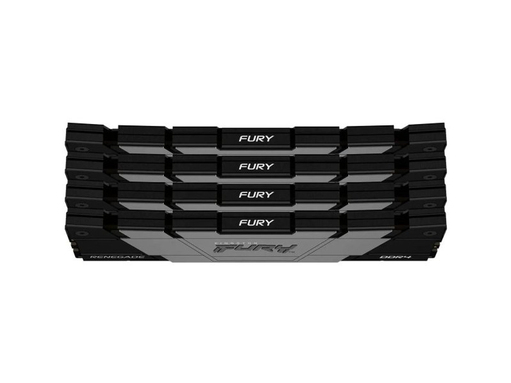 Оперативная память Kingston Fury Renegade Black KF432C16RB2K4/32, DDR4 4х 32ГБ 3200 МГц, DIMM, RTL