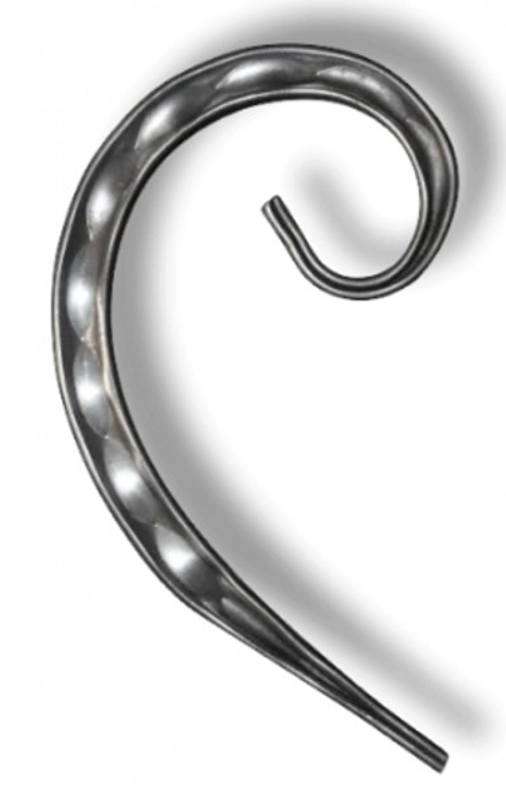 Кованый элемент "Запятая" с декоративной фактурой 150х100 мм.