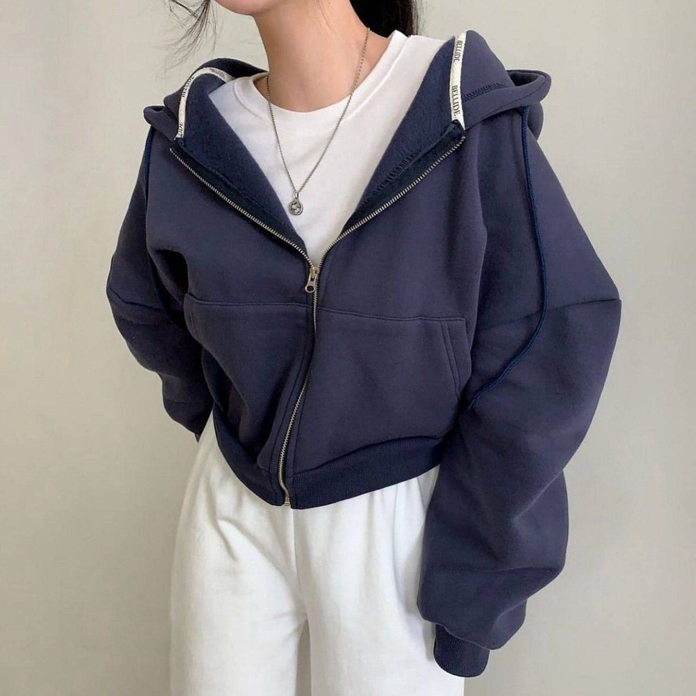 Укороченная женская толстовка