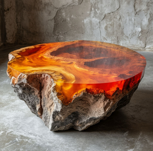 Стол-скала из эпоксидной смолы