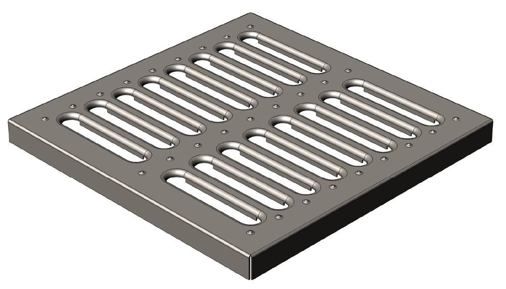 Ливневка Решетка к дождеприемнику 30х30 стальная цинк